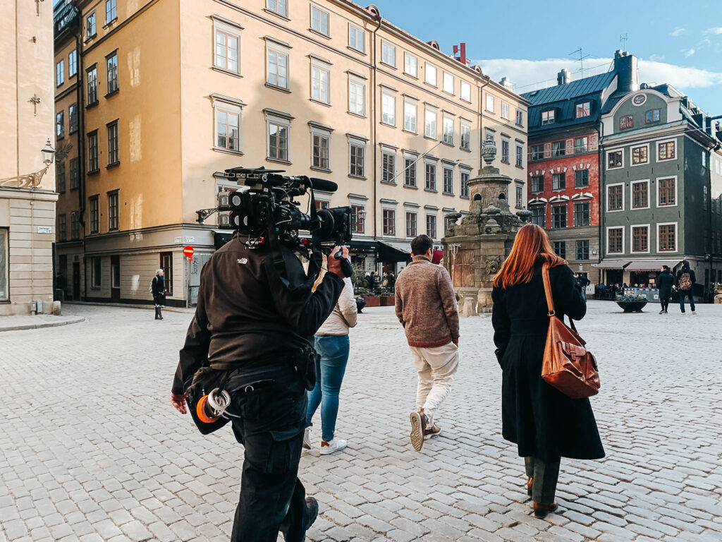 Swixer behind the scenes in Gamla Stan