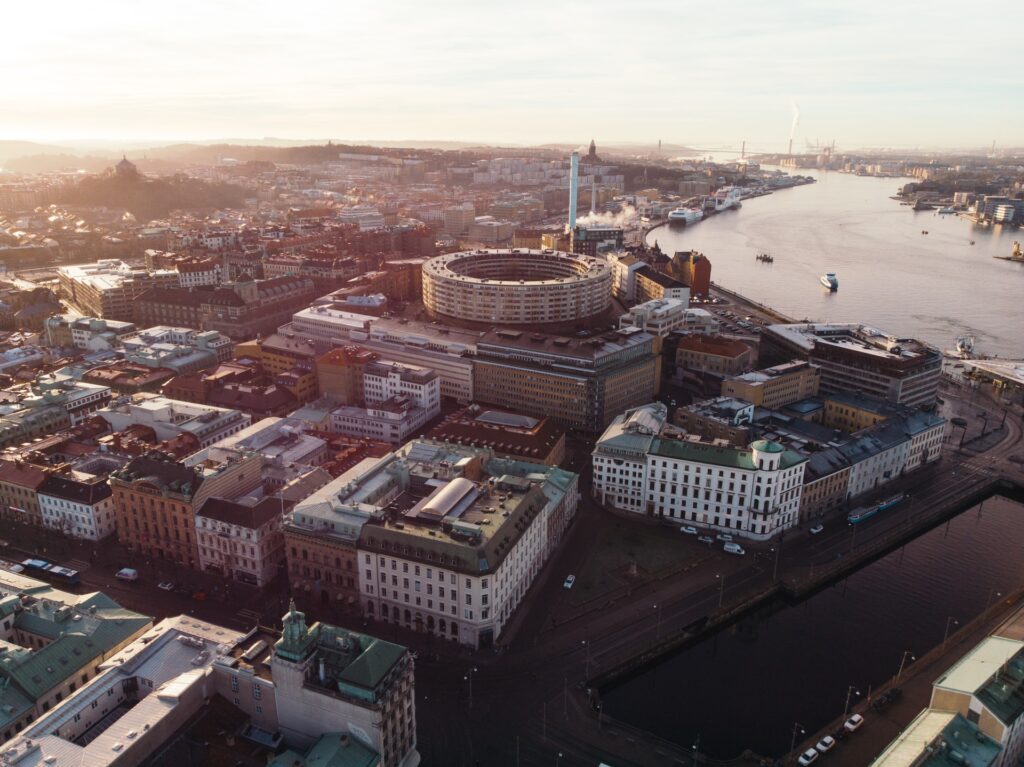 Gothenburg city from above.