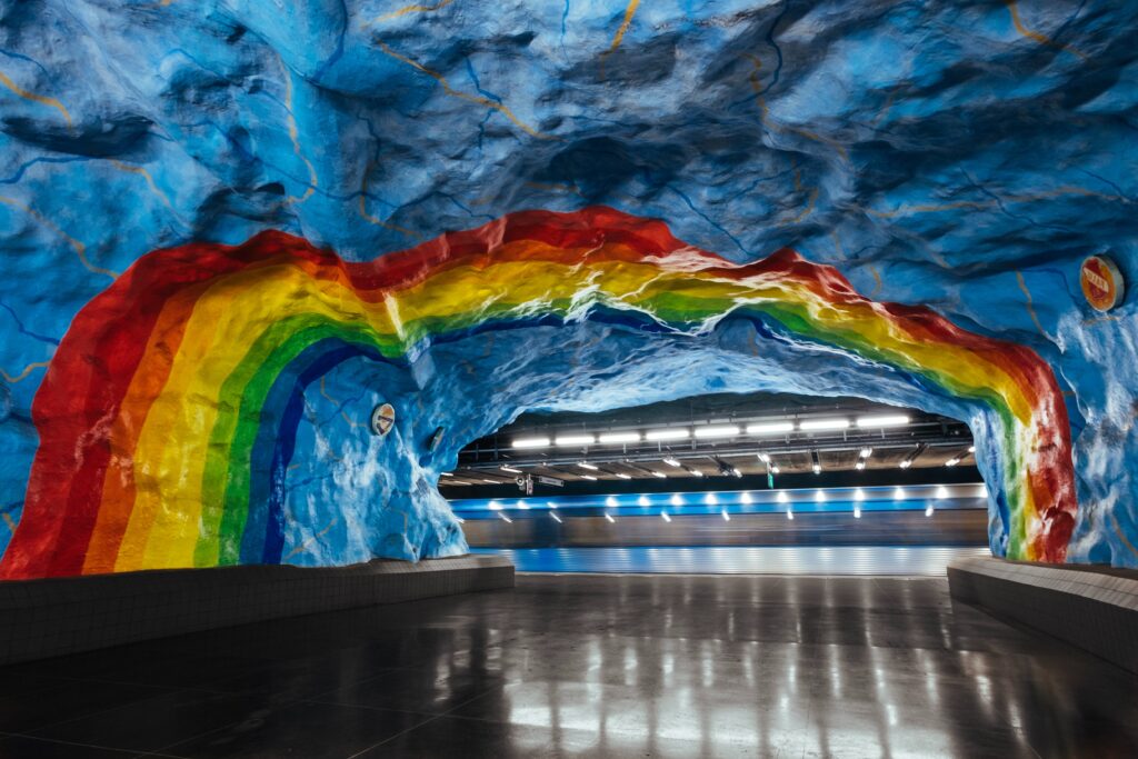 Subway in Stockholm.